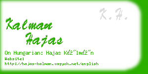 kalman hajas business card